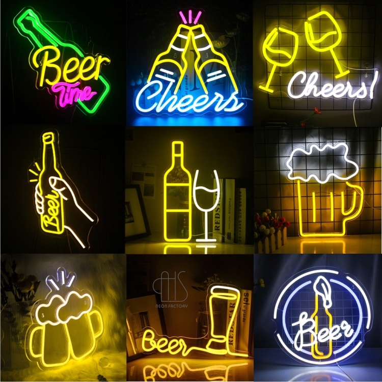 LNS-302 Bar & Beer LED Neon Signs Happy Hour MADE IN MALAYSIA